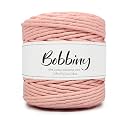 BOBBINY | Single Strand Cotton Macrame Cord Thread Rope for Crafts, Macrame DIY and Other Projects | Peach | 4mm, 10 Meter