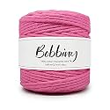 BOBBINY | Single Strand Cotton Macrame Cord Thread Rope for Crafts, Macrame DIY and Other Projects | Pink | 4mm, 10 Meter