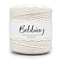 BOBBINY | Single Strand Cotton Macrame Cord Thread Rope for Crafts, Macrame DIY and Other Projects | Off White | 3mm, 200 Meter