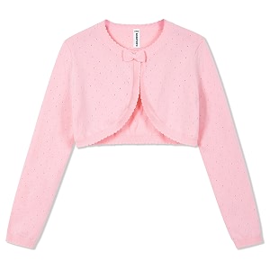 BOBOYOYO Long Sleeve Girls Shrug Knit Girls
