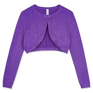 BOBOYOYO Long Sleeve Girls Shrug Knit Girls