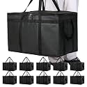 Bodaon 10 Pack Insulated Food Delivery Bags, XXXL Catering Cooler Bag Black