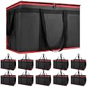 Bodaon 10 Pack Insulated Food Delivery Bags, XXXL Catering Cooler Bag B-R