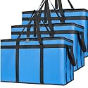 Bodaon 3 Pack Insulated Food Delivery Bags, XXXL Catering Cooler Bag Blue