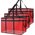 Bodaon 3 Pack Insulated Food Delivery Bags with Hard Bottom, XXXL Cooler