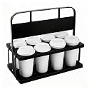 Bodaon 8 Cup Drink Carrier with Handle, Drink Cup Holder for Food Delivery
