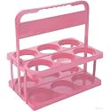 Bodaon Drink Holder Cup Carriers,Delivery Holder for Drinks, (Pink,6-Cup)