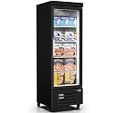 BODEGACOOLER Commercial Freezer Upright, 1 Door Standing Display Freezer With Glass Door, 18 Cu.Ft Large Capacity, -15℉-5℉ Temperature Range, Auto Defrost, For Ice Cream, Frozen Foods