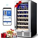 BODEGA 15 Inch Single Zone Wine Fridge with App Control, Holds 31 Bottles