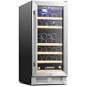 BODEGACOOLER 15 Inch Single Zone Wine Fridge, 41℉ to 72℉, Holds 32 Bottles