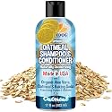 Bodhi Dog Oatmeal Shampoo &amp; Conditioner - Hypoallergenic Formula - Naturally Deodorize Dogs, Cats &amp; Pets - Made w/Organic Ingredients - Moisturizes Dry &amp; Itchy Skin - Made in USA (Oatmeal, 17 Fl Oz)