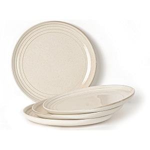 bodhi house porcelain dinner plates set 4 pieces spanish white