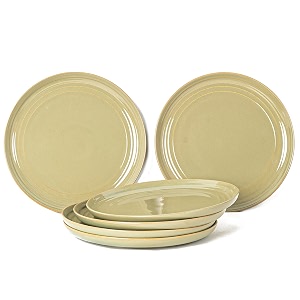bodhi house porcelain dinner plates set 6 pieces olive green