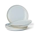 Bodhi House Porcelain Dinner Plates Set, 6 Pieces, Arctic Blue
