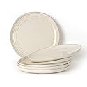Bodhi House Porcelain Dinner Plates Set, 6 Pieces, Spanish White