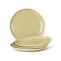 Bodhi House Porcelain Dinner Plates Set, 4 Pieces, Olive Green