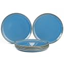 Bodhi House Porcelain Dinner Plates Set, 6 Pieces, Mid Blue