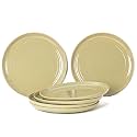 Bodhi House Porcelain Dinner Plates Set, 6 Pieces, Olive Green