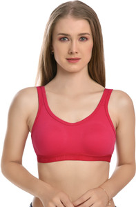 bodica women sports non padded bra pink