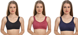 bodica women sports non padded bra multicolor