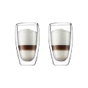 Bodum 15oz Pavina Double Wall High-Heat Borosilicate Glass, Set of 2, Clear