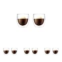 Bodum 8oz Pavina Double Wall Glasses, High Heat Borosilicate Glass, Set of 2, Clear (Pack of 4)