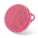 Soft Silicone Shower Brush, Body &amp; Face &amp; Short Hair Wash, Bath Exfoliating Skin Massage Scrubber, Dry Skin Brushing Glove Loofah, Fit for Sensitive and All Kinds of Skin (Blue)