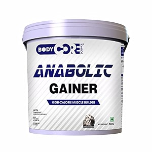 body core science anabolic gainer powder-5 kg vanilla  mass gainer  muscle gainer  weight gainer  post workout 