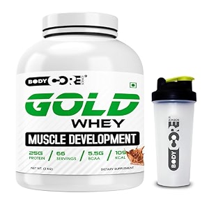 body core science gold whey muscle development-2 kg belgium chocolate po1shaker