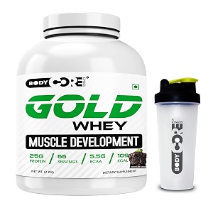 body core science gold whey muscle development-2 kg chocolate fudge po1shaker