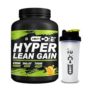 body core science hyper lean gainer 3 kg weight gainer mass gainer mango po1 with shaker
