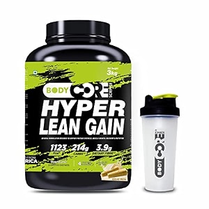 body core science hyper lean gainer- 3 kg  weight gainer  mass gainer  lean gainer butterscotch po1