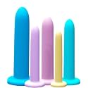 Body Fitness V-Trainers with BPA Free Silicon Women's Health and Wellness Provides Protection and Relief Dilator Set in 5 Diameter Sizes