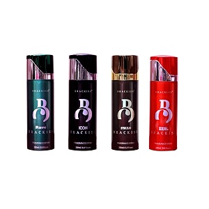 body fragrance spray - rouge  no gas deodorant  body spray for men  long lasting fragrance spray -200ml pack of 4