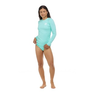 body glove women39s smoothies sleek solid long sleeve rashguard with upf 50