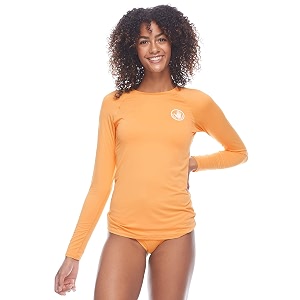 body glove women39s smoothies sleek solid long sleeve rashguard with upf 50