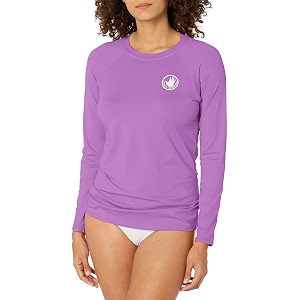 body glove women39s smoothies sleek solid long sleeve rashguard with upf 50