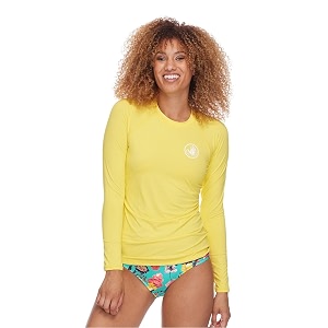body glove women39s smoothies sleek solid long sleeve rashguard with upf 50