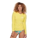 Body Glove Women's Smoothies Sleek Solid Long Sleeve Rashguard with UPF 50+