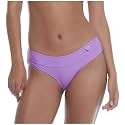 Body Glove Women's Standard Smoothies Hazel Solid Mid Coverage Bikini Bottom Swimsuit