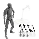 Body Kun, Gray Male Desktop Figure Model, 14 cm Height, Includes Accessories, Ideal for Drawing, Painting, Photography, and Home Decoration, Figure Model for Sketching, Painting, Drawing