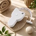 Body Measuring Tape with Lock Pin and Retractable Push Button 150 CM(60 Inch) Measurement| Tape Measure for Body for Fat Measurement and Weight Loss Sewing Tape Tailor (White)