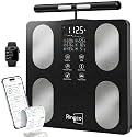 Body Pod Scale, Smart Scale with BMI Body Fat Muscle Mass, 8-Electrode High Precision Digital Bathroom Composition Analyzer with 12.2" Large Platform and 4.8" Display