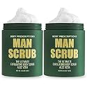 Body Prescriptions Men’s Exfoliating Body Scrub – Ultimate Skin Cleansing Wash in Jar with Twist-Top Lid, For All Skin Types, 21 Ounce (Pack of 2), Aloe Vera
