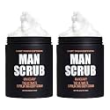 Body Prescriptions Men’s Exfoliating Body Scrub – Ultimate Skin Cleansing Wash in Jar with Twist-Top Lid, For All Skin Types, 21 Ounce (Pack of 2), Mahogany