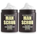 Body Prescriptions Men’s Exfoliating Body Scrub – Ultimate Skin Cleansing Wash in Jar with Twist-Top Lid, For All Skin Types, 21 Ounce (Pack of 2), Cedarwood