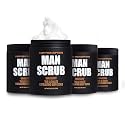 Body Prescriptions Men’s Exfoliating Body Scrub – Ultimate Skin Cleansing Wash in Jar with Twist-Top Lid, For All Skin Types, 21 Ounce (Pack of 4), Mahogany