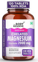 THE BODY RESERVE Magnesium Glycinate Supplement 2000mg chelated form Muscle Recovery &Good Sleep