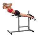 Body-Solid Back Hyperextension Machine for Lower Back Extension, Ab Crunch, Glutes and Hamstrings Exercise, Roman Chair for Abdominal and Core Training, Home Gym Equipment