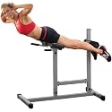 Body-Solid Back Hyperextension Machine for Lower Back Extension, Ab Crunch, Glutes and Hamstrings Exercise, Roman Chair for Abdominal and Core Training, Home Gym Equipment